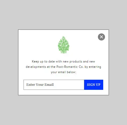 Difference Between A Modal, Pop-Up, Popover, Lightbox, Window, Tab, And Dialog Box 1 一个弹出的例子