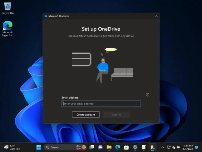 设置OneDrive