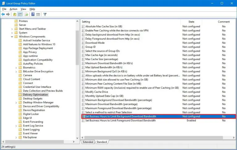 Windows更新如何限制带宽使用在特定时间3