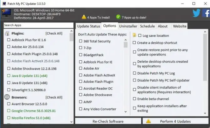 5种方法自动更新安装软件在Windows 10 8