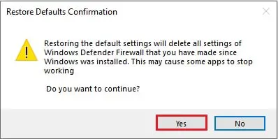 单击yes