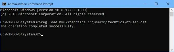 在注册表编辑器加载用户注册表
