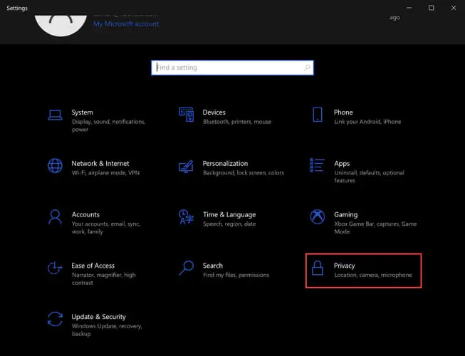 Windows设置隐私选项