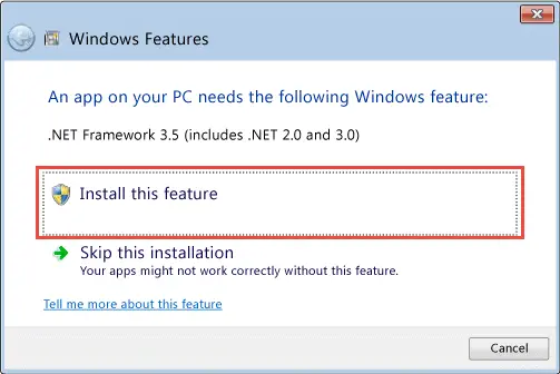 net Framework 3.5安装需求