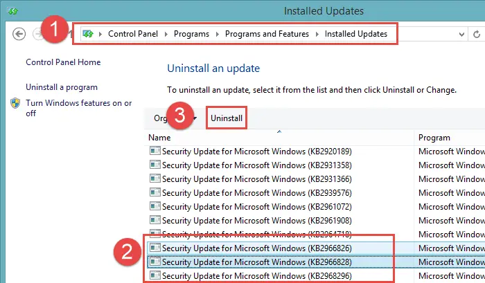 net Framework 3.5卸载Windows更新